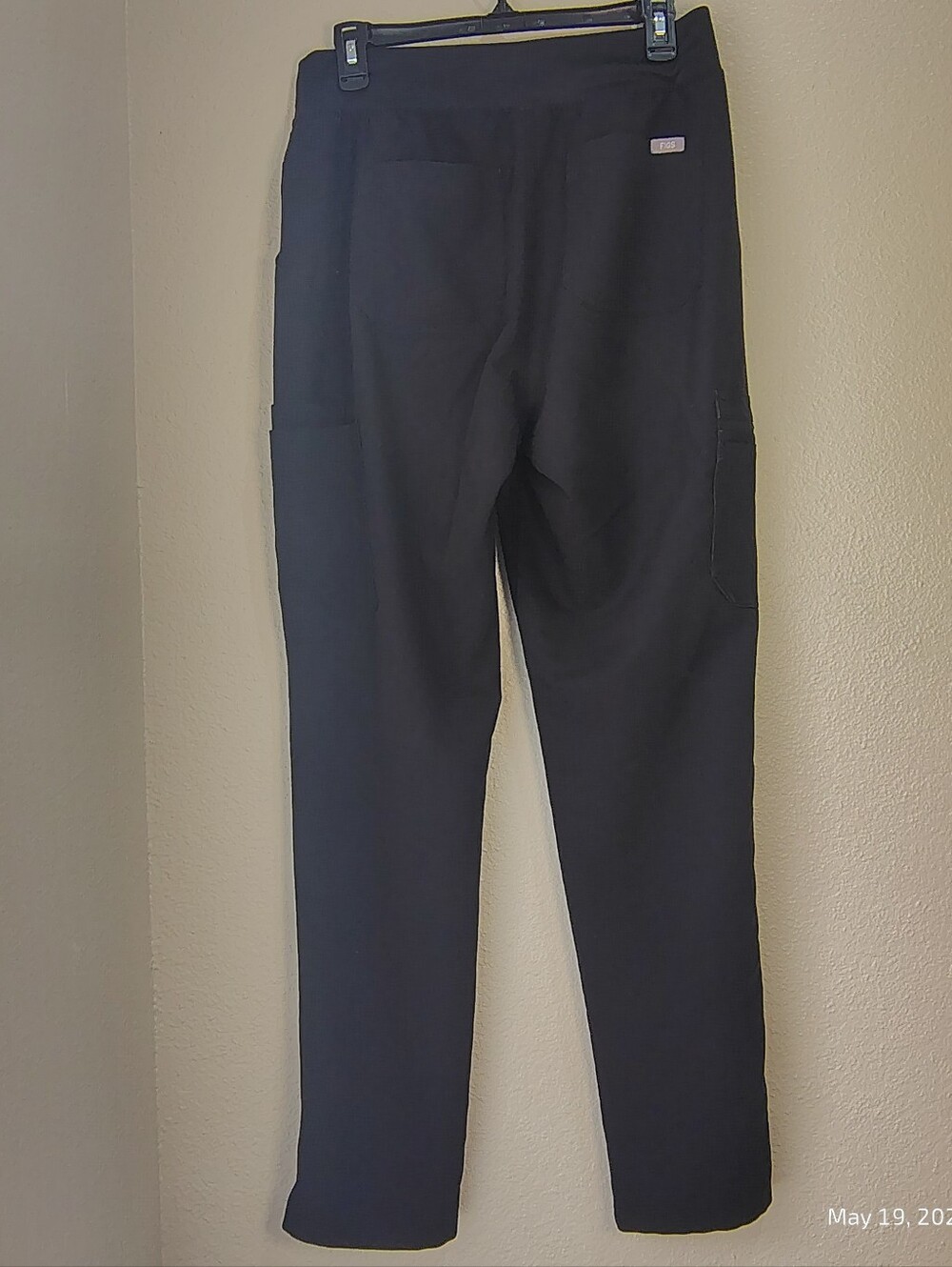 FIGS High Waisted Yola Black Scrub Pants Women MEDIUM TALL Technical Medical - Picture 4 of 4